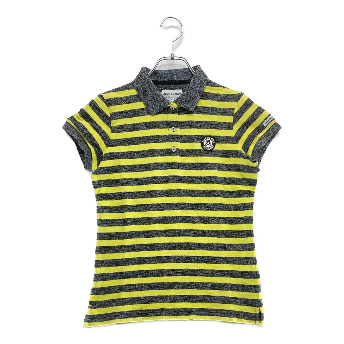 coco 中古【SALE】ジャックバニー レディース 半袖ポロシャツ 0(S) 黒系×黄 イエロー ボーダー レターパックプラス発送可 115208拍卖
