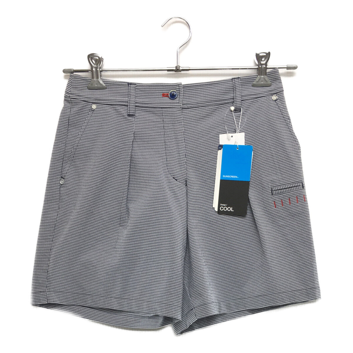 coco 未使用品【SALE】マンシングウェア レディース ショートパンツ 7号 紺系 チェック サッカー地 レターパックプラス発送可 114865拍卖