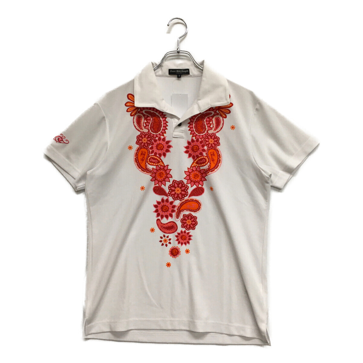 coco 中古 ダンスウィズドラゴン DANCE WITH DRAGON メンズ 半袖シャツ 2(M) 白系 ホワイト ワンボタンシャツ ネコパケ発送可 119960拍卖