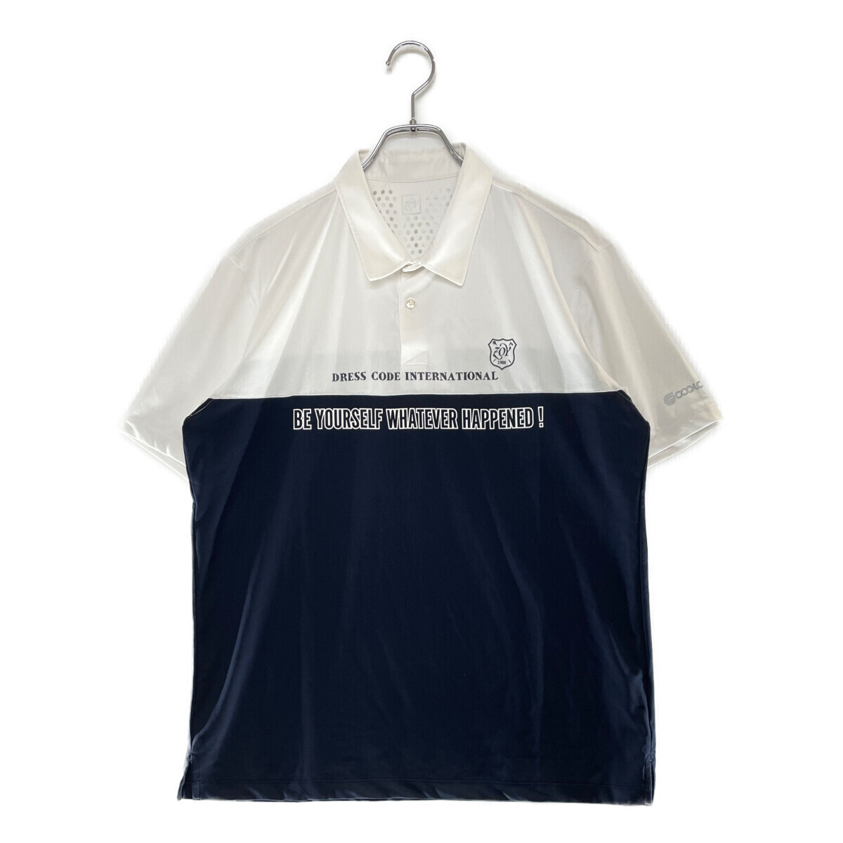 coco 中古【SALE】ゾーイ ZOY メンズ 半袖ポロシャツ 3(LL) ホワイト×ネイビー 白×紺 メッシュ地 レターパックプラス発送可 99360拍卖