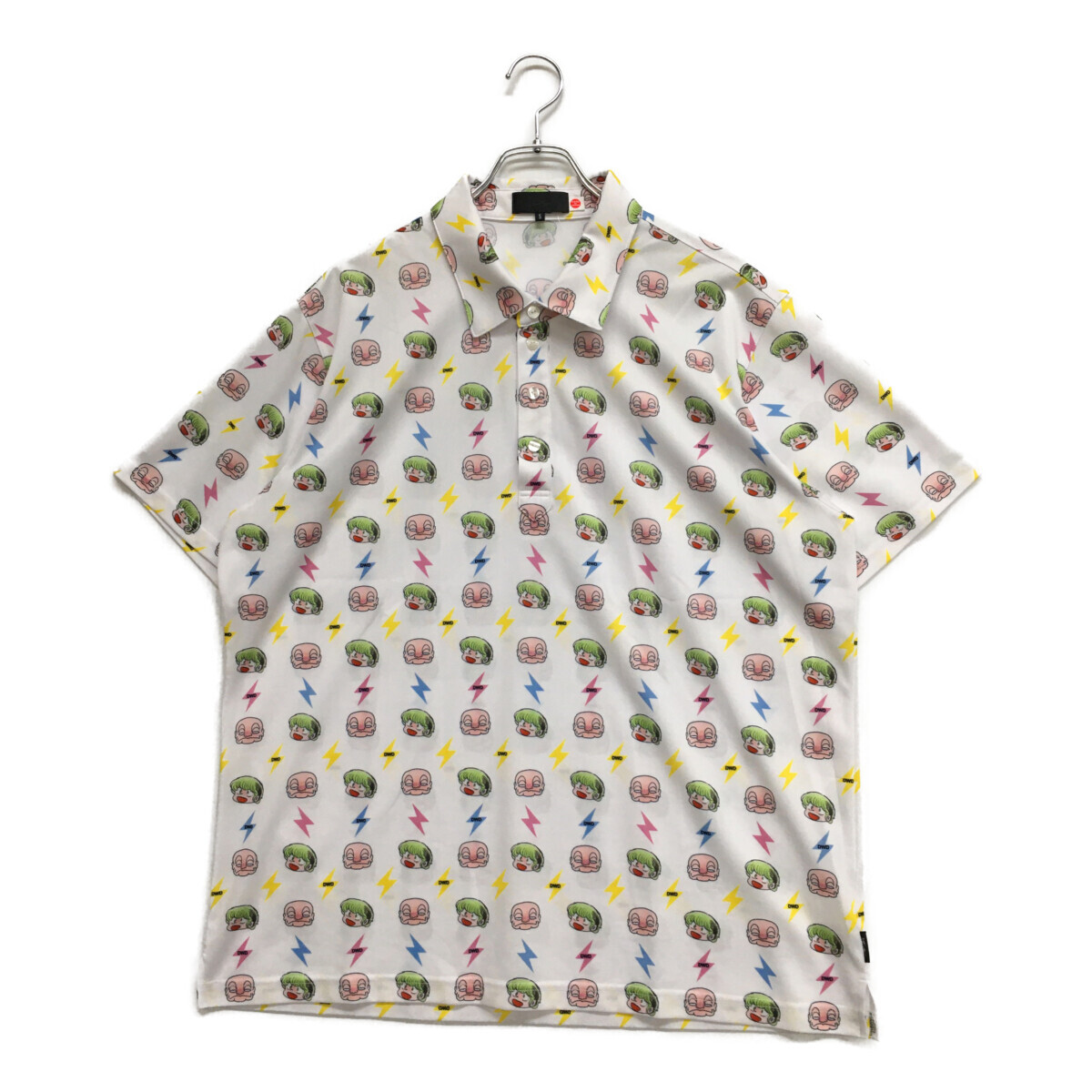 coco 中古 ダンスウィズドラゴン メンズ 半袖ポロシャツ 5(3L) 白 ホワイト うる星やつらコラボ UVカット ネコパケ発送可 K5914拍卖