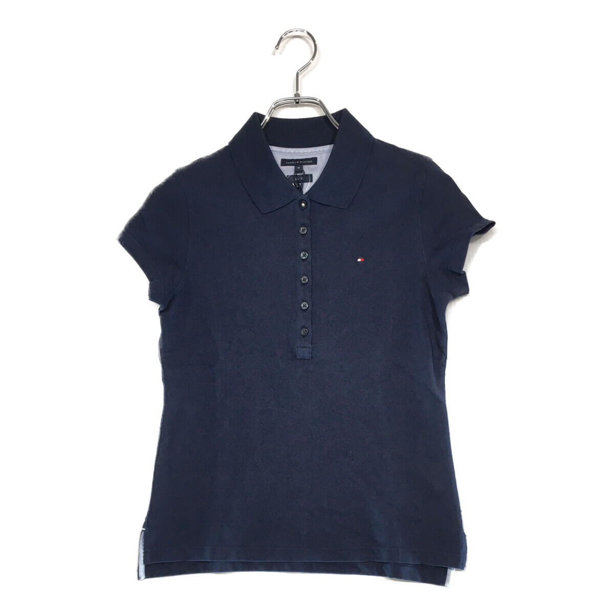 coco 未使用品【値下げ】 トミーヒルフィガー TOMMY HILFIGER レディース 半袖ポロシャツ M 紺 ネイビー ネコパケ発送可 118700拍卖