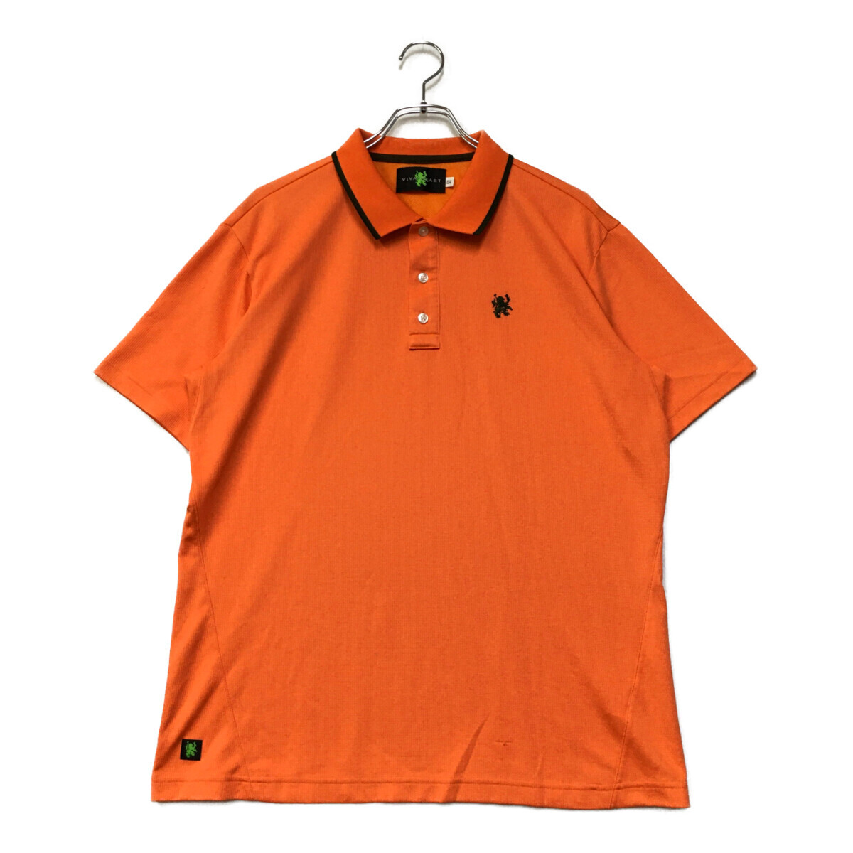 coco 中古【値下げ】 ビバハート VIVA HEART メンズ 半袖ポロシャツ 52(LL) オレンジ シンプル レターパックプラス発送可 90217拍卖