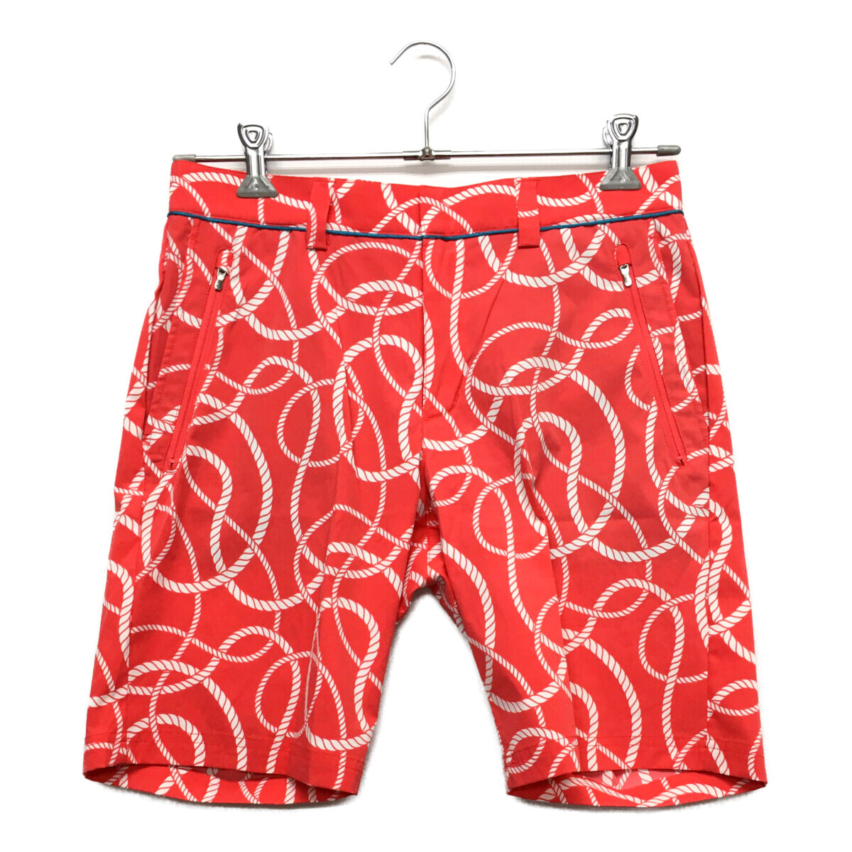 coco 中古【値下げ】 アディダス adidas メンズ ハーフパンツ M ピンク×白 アディピュア ロープ柄 レターパックプラス発送可 92436拍卖