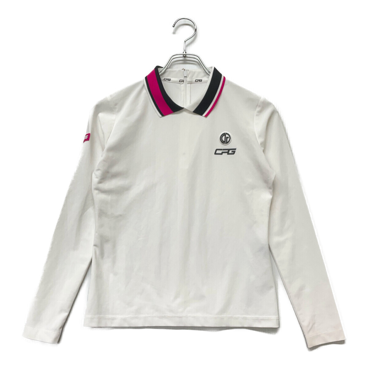 coco 中古【値下げ】 シーピージーゴルフ CPG GOLF レディース 長袖シャツ 1(S) 白 ホワイト ネコパケ発送可 K0606拍卖
