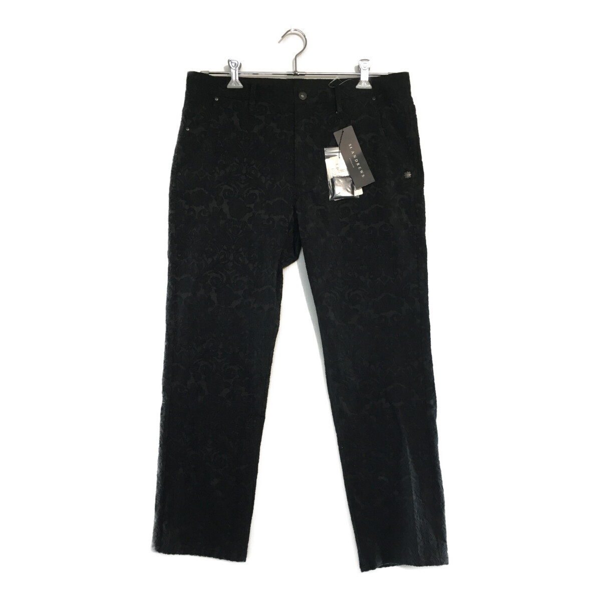 coco 未使用品【値下げ】 セントアンドリュース StANDREWS メンズ パンツ LL 黒 ブラック 総柄 レターパックプラス発送可 101057拍卖