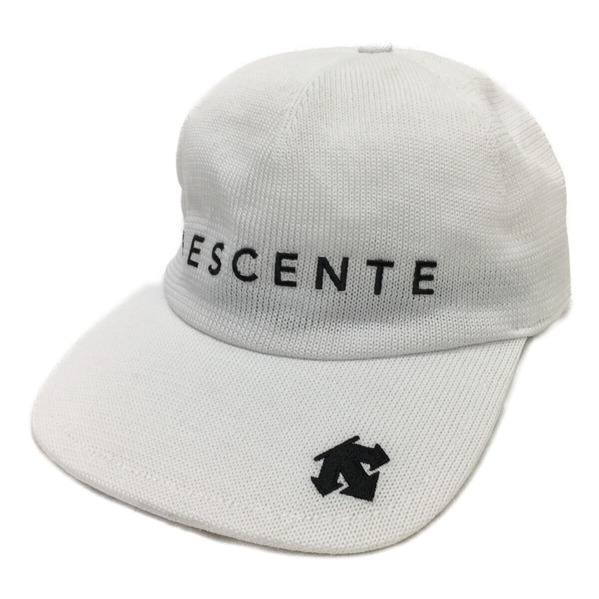 coco 中古【値下げ】デサントゴルフ DESCENTE GOLF はっ水ニットキャップ F(57-59cm) ホワイト メッシュ レターパックプラス発送可K9722拍卖