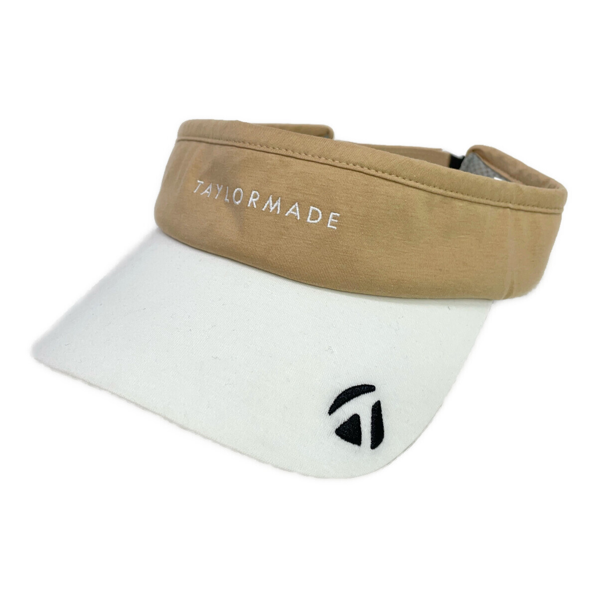 coco 中古【値下げ】テーラーメイドTaylorMadeサンバイザーF(55-57cm)ベージュ×ホワイトツートンカラー レターパックプラス発送可K019744拍卖