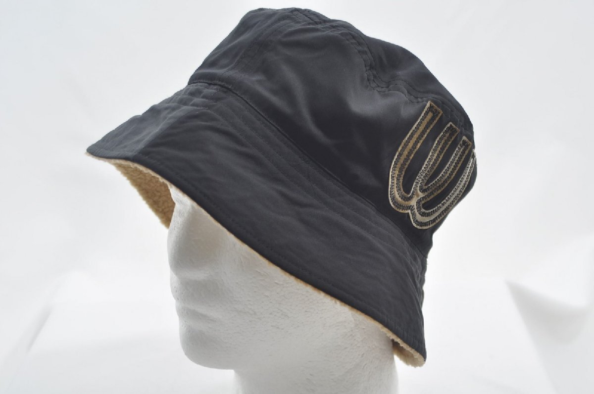 coco 中古【値下げ】 ミエコウエサコ MIEKO UESAKO バケットハット ブラック 黒 裏ボア レターパックプラス発送可 82332拍卖