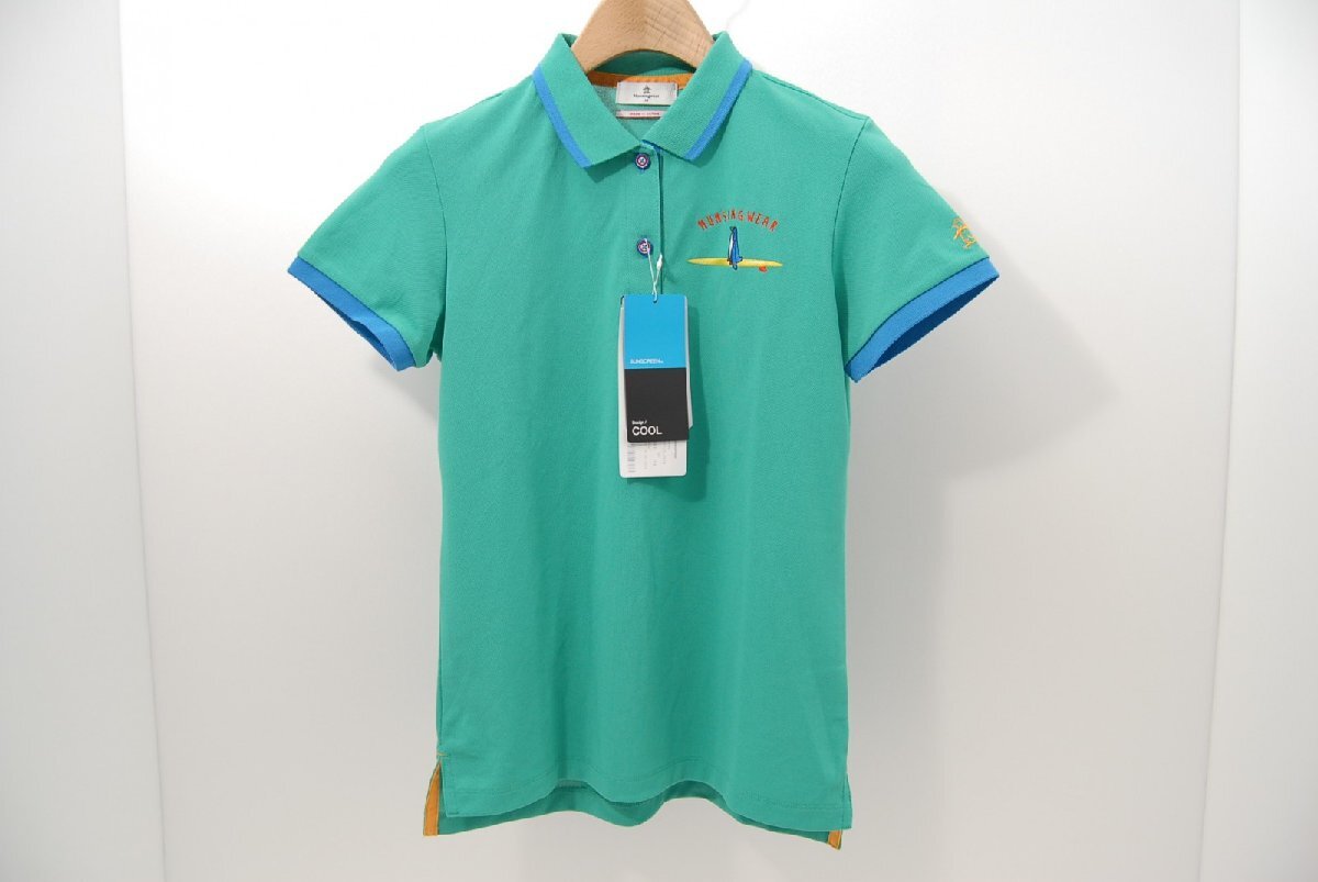 coco 未使用品【SALE】マンシングウェア Munsing wear レディース 半袖ポロシャツ M 緑 グリーン レターパックプラス発送可 53778拍卖