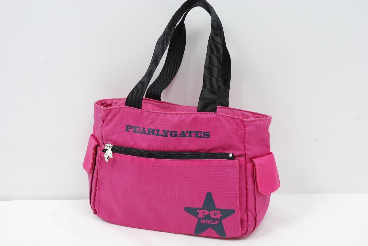 coco 中古【値下げ】 パーリーゲイツ PEARLY GATES カートバッグ ピンク ラウンドバッグ レターパックプラス発送可 86282拍卖