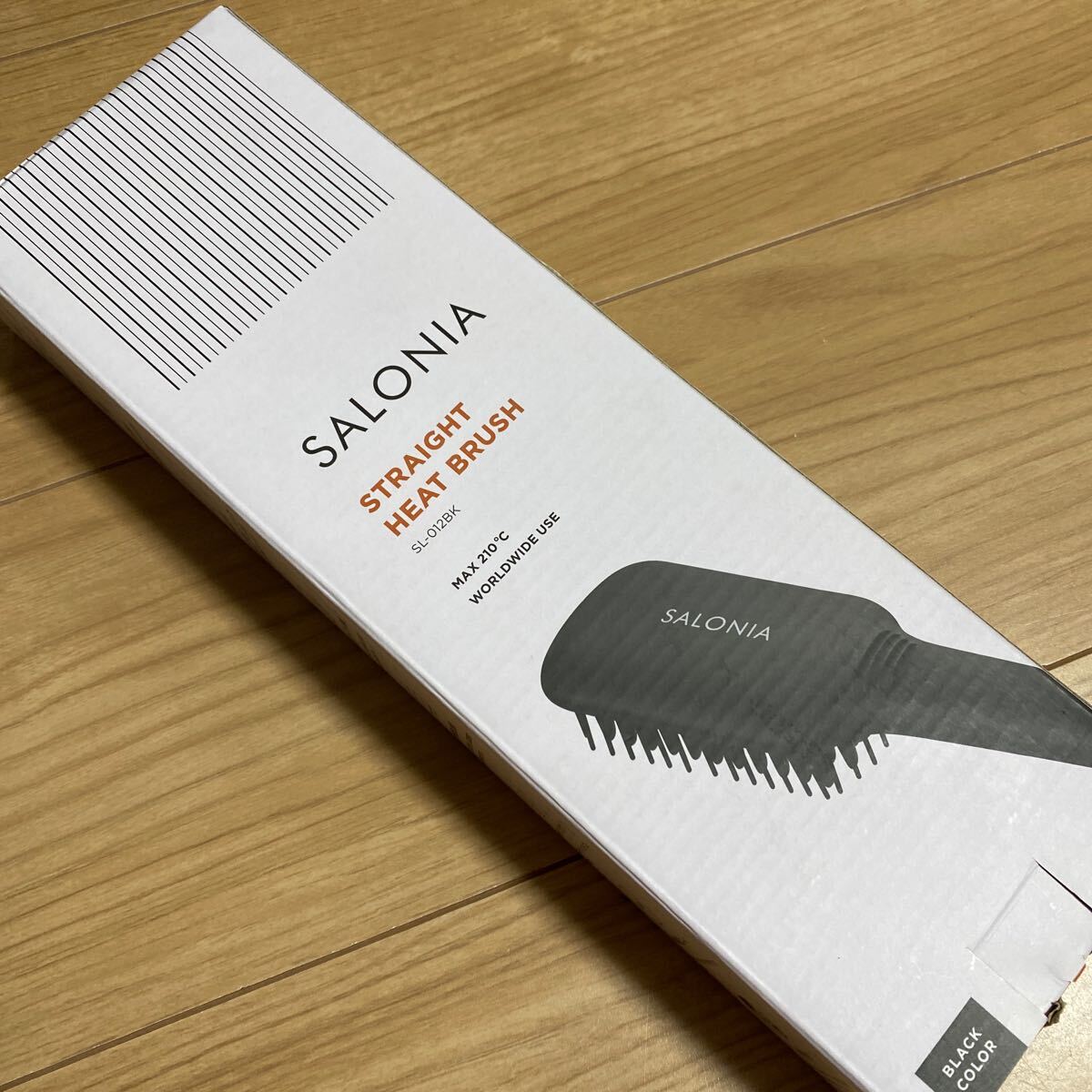 SALONIA サロニア ストレートヒートブラシ SL-012BK ブラック拍卖