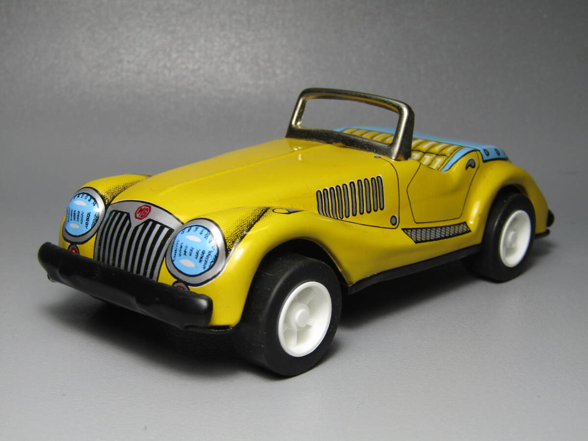 MG TF ブリキ Made in Japan 日本製 オモチャ自動車 三幸製作所 昭和 retoro レトロ フリクション TD MGB BMC B A 美品 イエロー拍卖