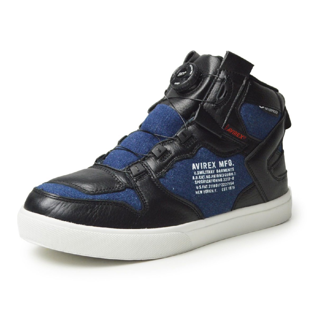 新品■28cm AVIREX アヴィレックス ディクティター DICTATOR MC DENIM メンズ スニーカー ハイカット ミドルカット バイカーシューズ 靴拍卖