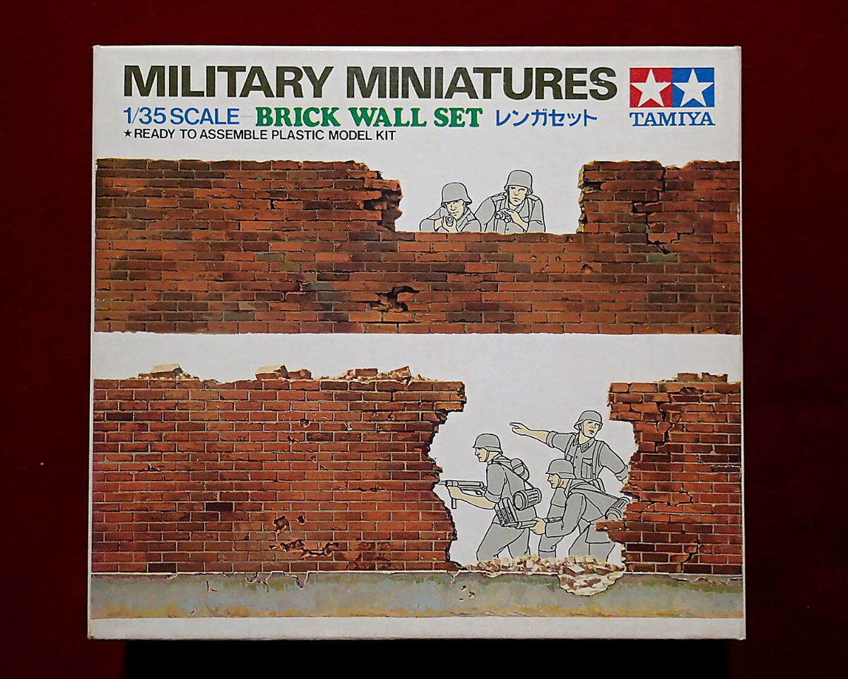 ★小鹿タミヤ(MM128)) 1/35 BRICK WALL SET レンガセット(クリックP:185円他)拍卖