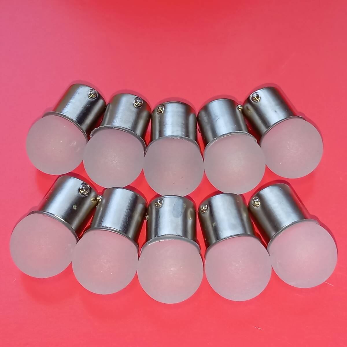 新作! 24V専用設計 BA15S S25 LED ホワイト 10個セット 平行ピン サイドマーカー バスマーカー ナマズ デコトラ レトロ 大型車 トラック拍卖