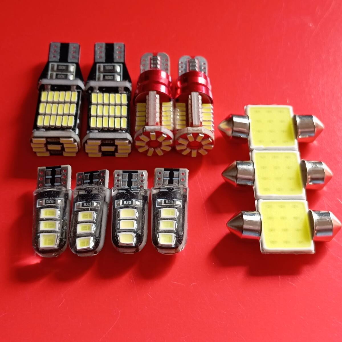 爆光11個セット!ZRR80系 ヴォクシー T10 LED ルームランプセット ポジション ナンバー灯 バックランプ ホワイト トヨタ 45/57/6/t31拍卖