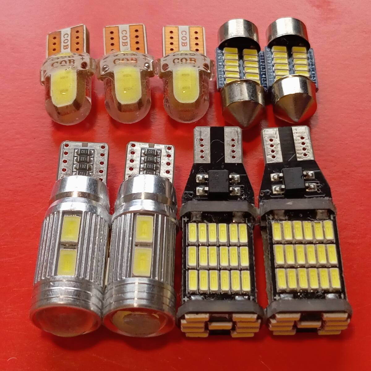 爆光 バモス HM1 HM2 バックランプ ポジション球 ナンバー灯 T10 LED ルームランプ ホワイト 9個セット ホンダ /45/10/c2/t28拍卖