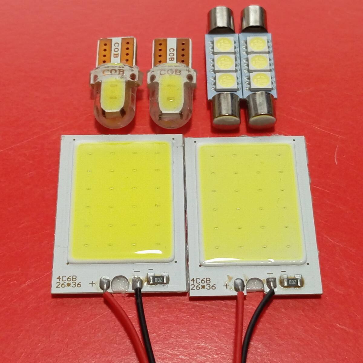 UZZ40 ソアラ 超爆光! T10 LED ルームランプ COB 全面発光 6個セット トヨタ /c24/c2/f3拍卖