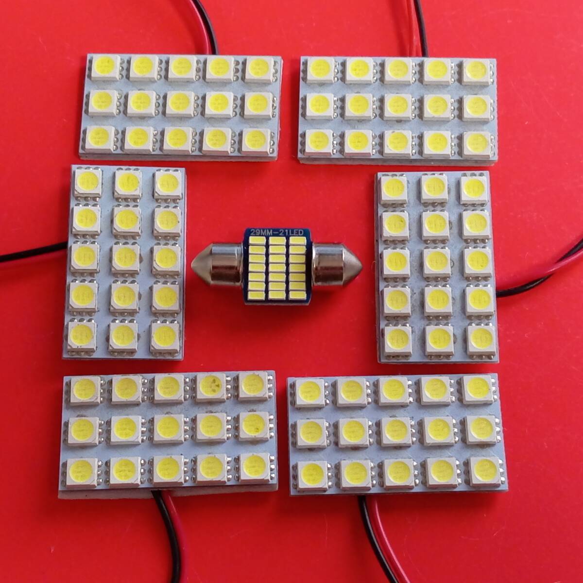 ANH20W ANH25W GGH20W GGH25W アルファード後期 超爆光! T10 LED ルームランプ 7個セット トヨタ /s15/t28拍卖