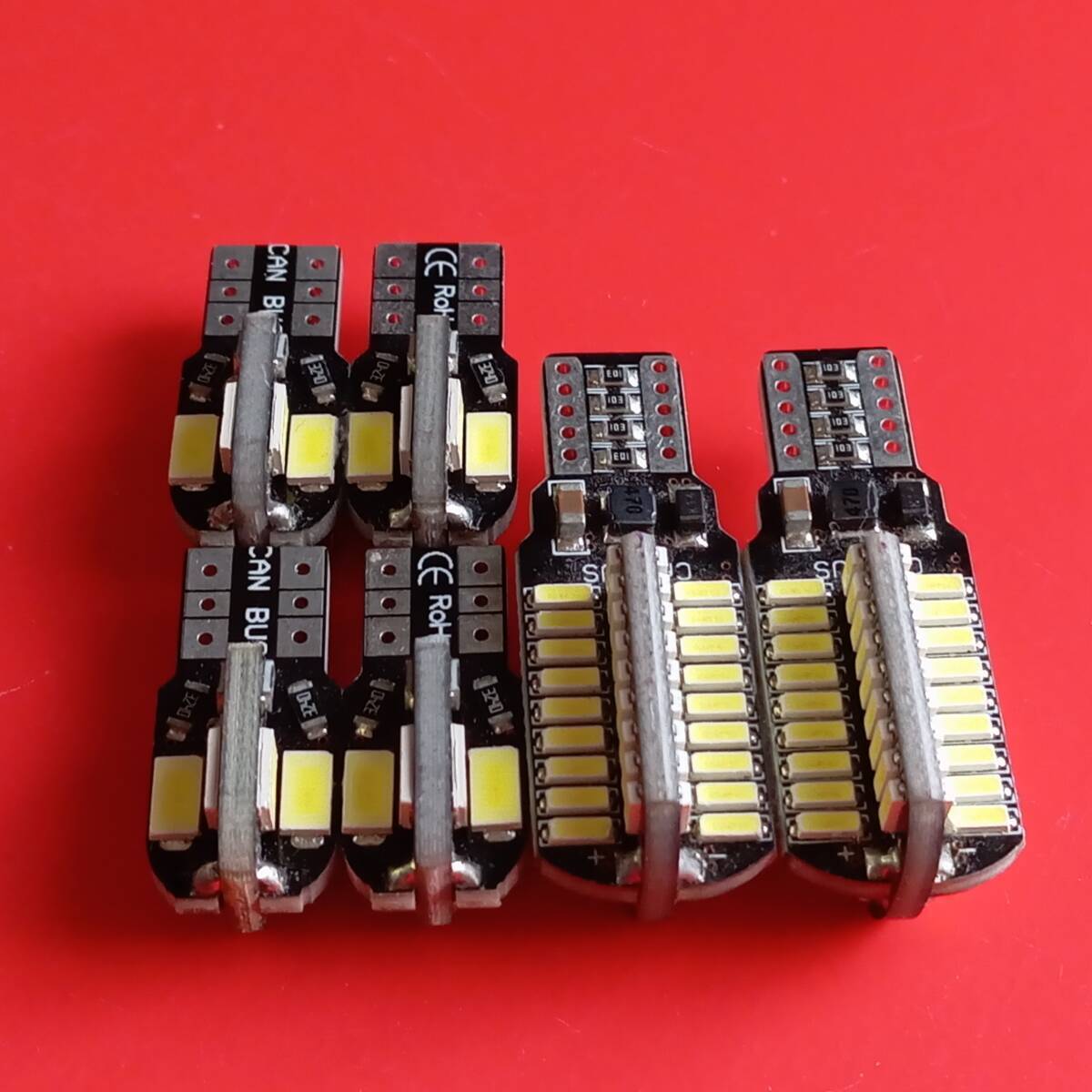 ムーブカスタム L175S L185S 爆光!LED ポジション球 スモール バックランプ ナンバー灯 6個セット T10 T16 ホワイト /72/8拍卖