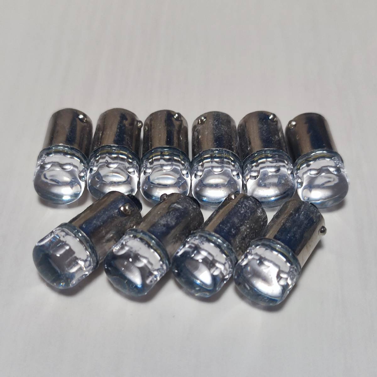 新作!超爆光10個 角マーカー用 BA9S 24V専用設計 レンズ LED 電球 ホワイト 白 デコトラ拍卖