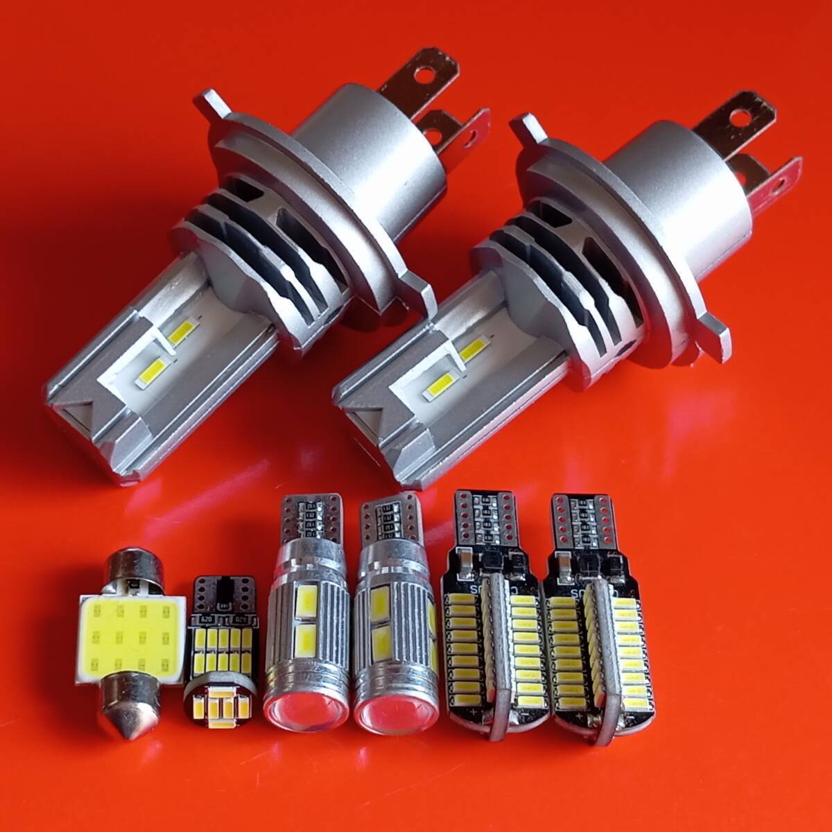 LA300 LA310 ミライース 超爆光! H4 LED ヘッドライト ルームランプ バックランプ ポジション ナンバー灯 8個セット /h4z/72/10/26拍卖