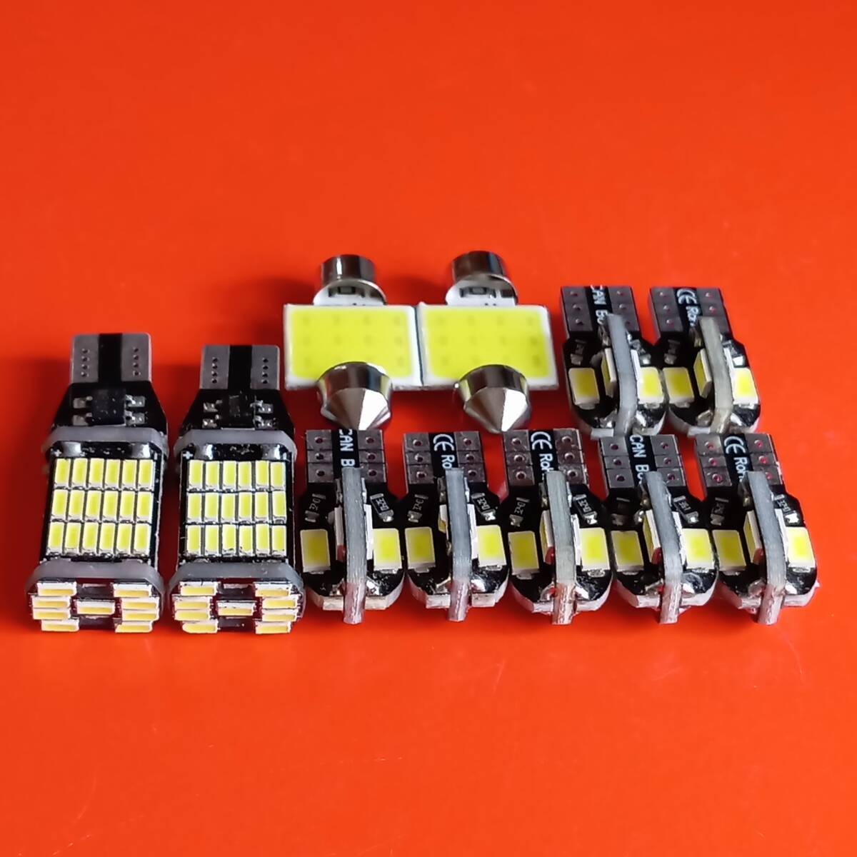 爆光11点セット! L375/385S タントカスタム ダイハツ T10 LED ルームランプ ポジション ナンバー灯 バックランプ ホワイト /45/8/t31/拍卖