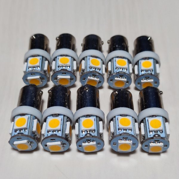 100個 電球色 角マーカー用 BA9S 12V 24V LED 暖色 ウォームホワイト 白 デコトラ レトロ G14 車高灯 ルームランプ拍卖