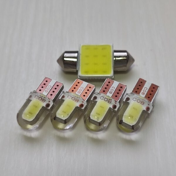 フルCOB LA300S 310S ミライース 超爆光!T10 LED ルームランプ スモール ナンバー灯 5個セット ホワイト ダイハツ /c2/t31/22拍卖