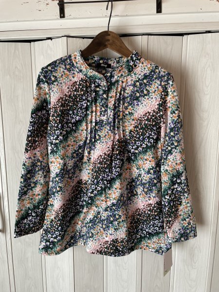 ◆wendy/カラフル小花柄の裏起毛ボタン付きハイネックカットソー/新品◆nw拍卖
