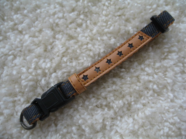 ★同梱お得★超小型首輪-№10・シックデニム・ブルー♪拍卖