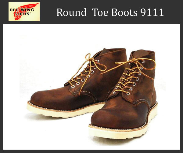 映画で着用:RED WINGレッドウィング 9111 6inch PLAIN TOE ブーツ Rough&Toughラフ&タフ-8D 約26cm拍卖
