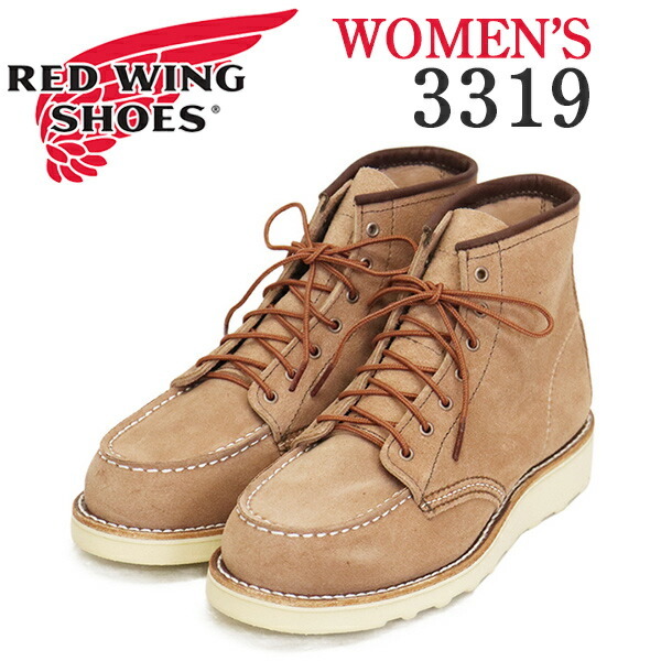 REDWING (レッドウィング) 3319 6inch Classic Moc 6インチモックトゥブーツ レディース ダスティローズアビリーンラフアウト US7.5B-約24.拍卖