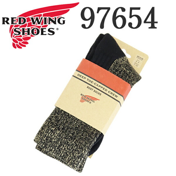 REDWING (レッドウィング) 97654(97642) Deep Toe-Capped Crew ディープトゥキャップドクルー 靴下 ブラック M拍卖