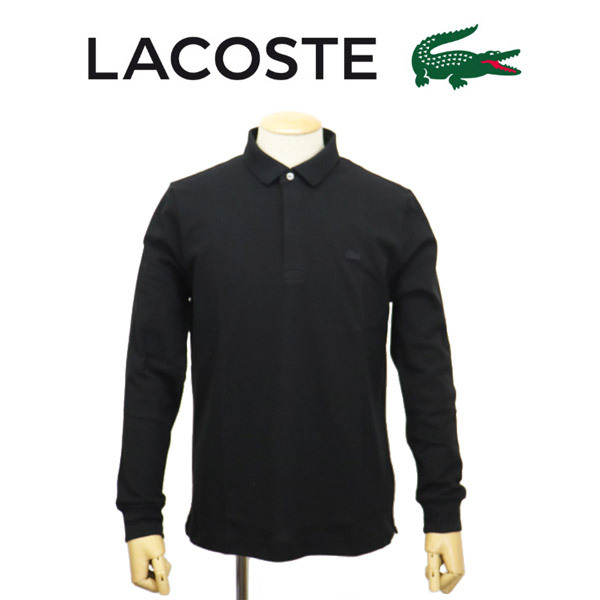 LACOSTE (ラコステ) PH2481M Paris Stretch Polo パリスストレッチポロ 長袖 LC287 031ブラック 5-L拍卖