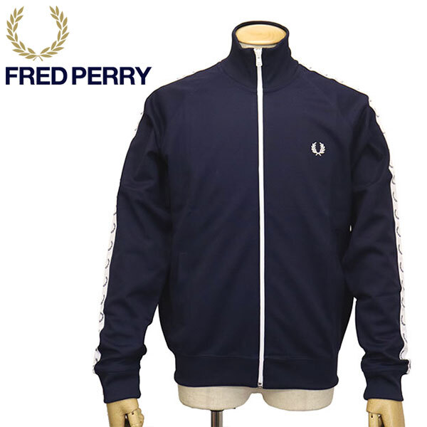 FRED PERRY (フレッドペリー) J4620 Taped Track Jacket テープド トラックジャケット FP512 885CARBONBLUE M拍卖
