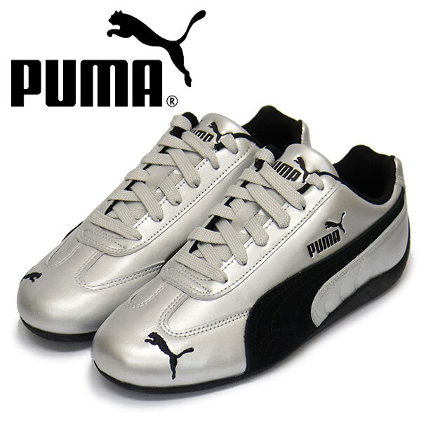PUMA (プーマ) 403689 ユニセックス スピードキャット メタリック スニーカー 01 PUMA SILVER-PUMA BLACK PM24524.0cm拍卖