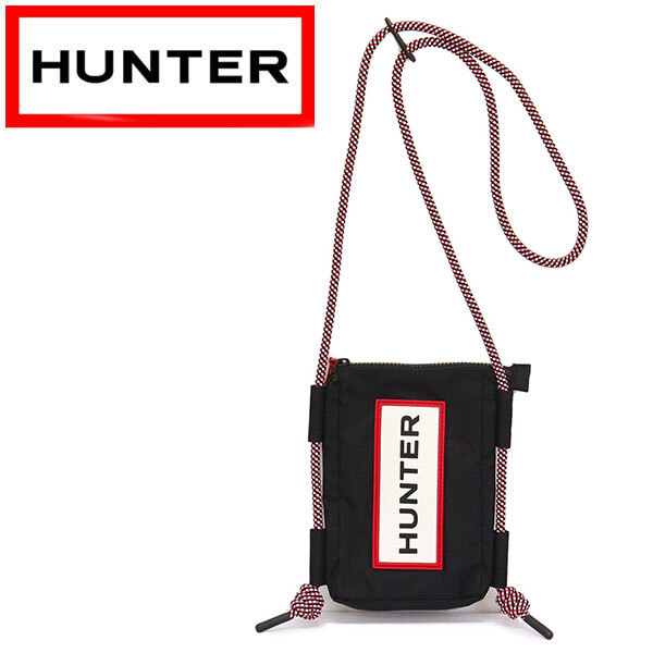 HUNTER (ハンター) UBP1514NRS TRAVEL RIPSTOP PHONE POUCH フォンポーチ BLACK / REDBOX LOGO HU248拍卖