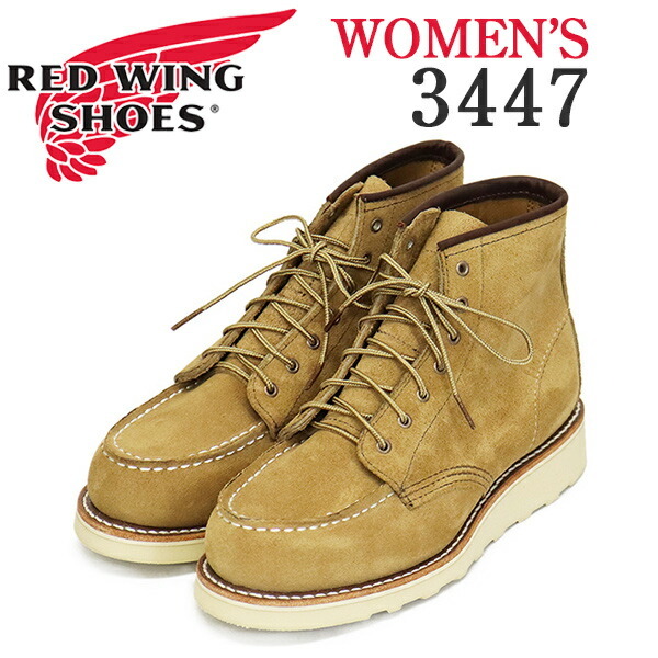 REDWING (レッドウィング) 3447 6inch Classic Moc 6インチモックトゥブーツ レディース ホーソーンミュールスキナー US7B-約24.0cm拍卖