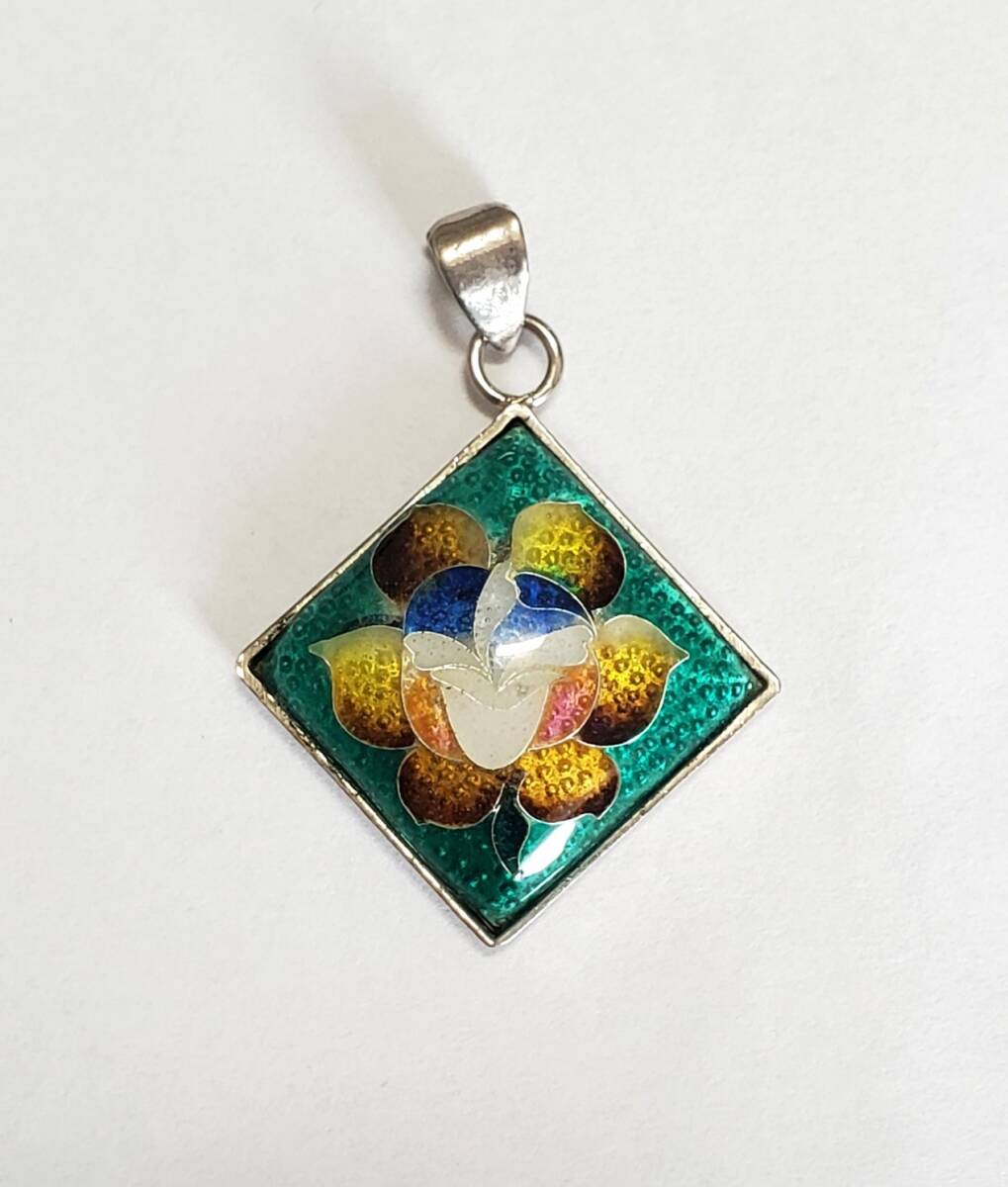 七宝焼 ペンダントトップ レディース アクセサリー 4,6g きれいめ拍卖