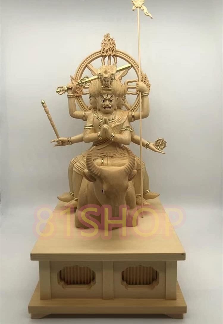 「81SHOP」仏像 大威徳明王 騎牛像 五大明王之一 仏壇 モダン仏壇 仏事 法事 フィギュア高さ 30cm拍卖