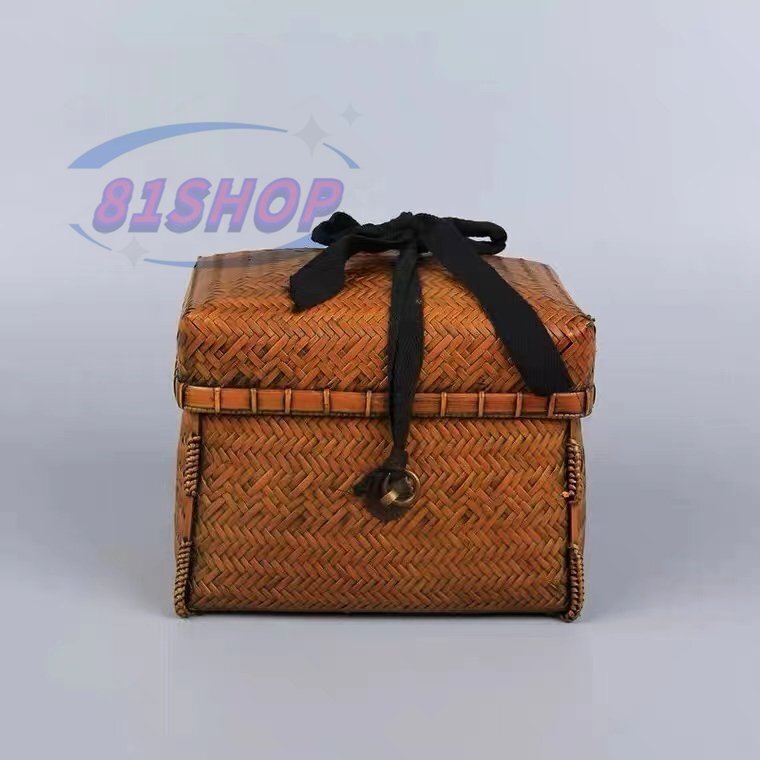 「81SHOP」高級感満載★収納かご おしゃれ竹籠 竹工芸 編み 収納箱 小物入れ 茶道*お菓子入れ拍卖