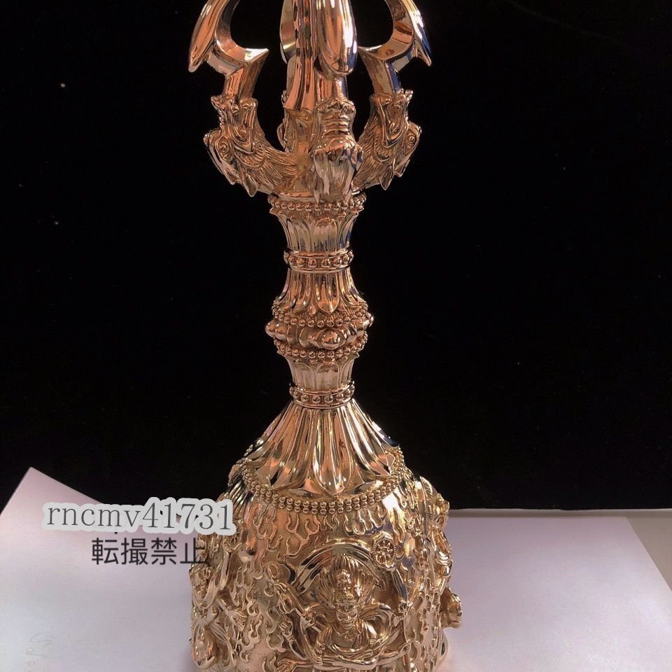 「81SHOP」新入荷 真言宗 四大明王 金剛鈴 仏具 真鍮製 高さ26cm 密教法具 寺院仏具拍卖