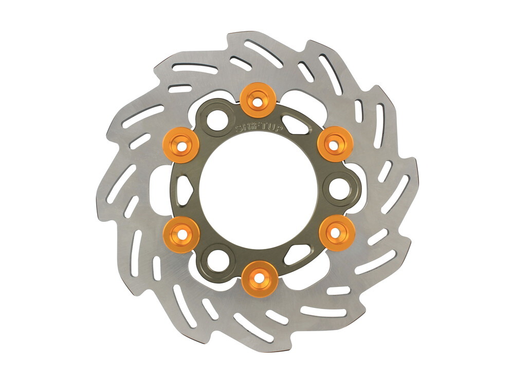 XR50モタード用ウェーブフローティングディスクローター(160mm/チタン×ゴールド)_シフトアップ拍卖