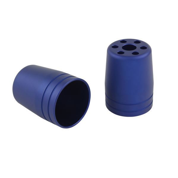 汎用 ウルトラヘビーバーエンドキャップ アウターM6アウターカバー(2コSET) マットブルー|ポッシュフェイス/POSH拍卖