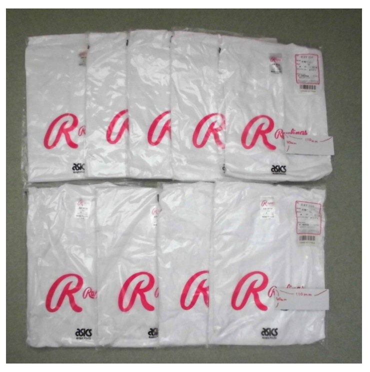 062 9枚セット 未使用/訳有 90s Rawlings/ローリングス 半袖シャツ/Tシャツ LL asics/アシックス 企業名入拍卖