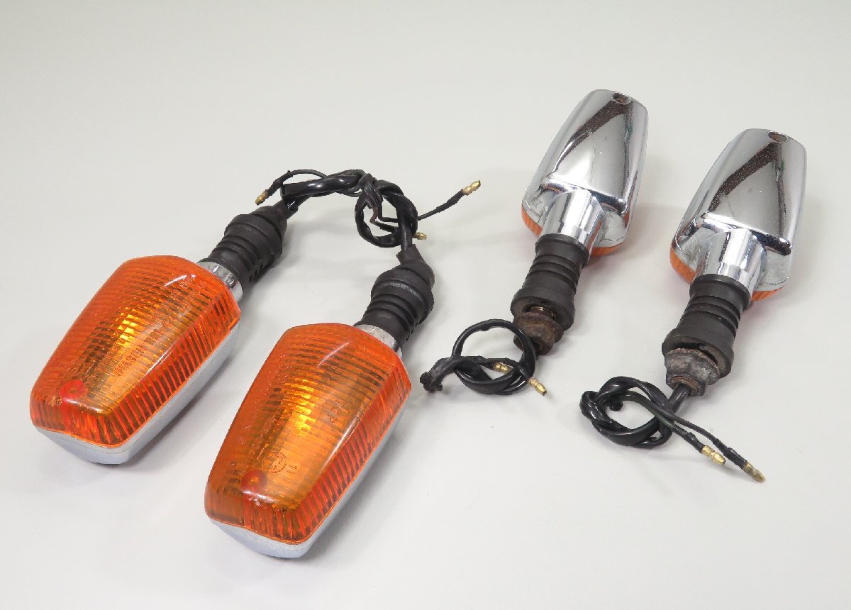 XJR1200 4KG 純正 1台分 フロント&リア/前後 メッキ ウインカー 検 ノーマル カスタム 1 XJR1300/RP01J/RP03J拍卖