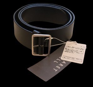 MARGARET HOWELLマーガレットハウエル新品レザーベルト25300円M黒拍卖