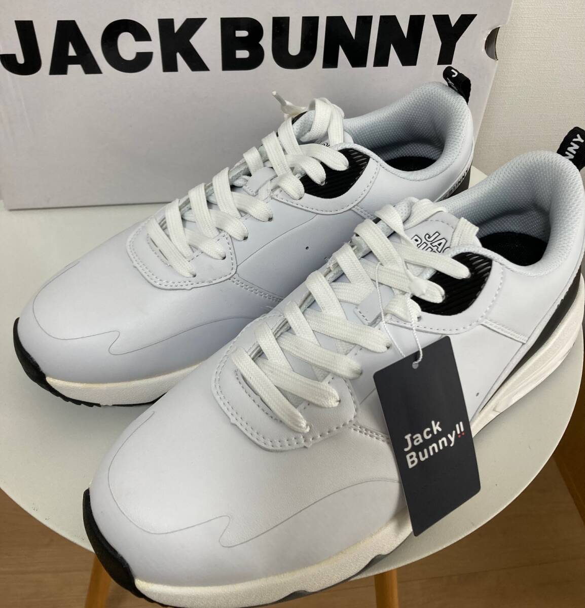 新品 パーリーゲイツ ジャックバニー AIR SOLEシューズ 白 26.5cm PEARLY GATES JACK BUNNY 柔軟性 剛性 22000拍卖